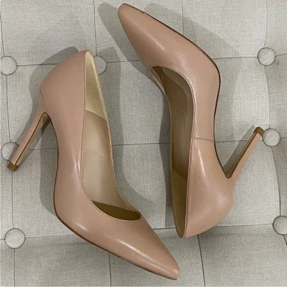 Elegant L.K. Bennet Nude Leather Pumps/Heels Size 8 - Picture 11 of 14